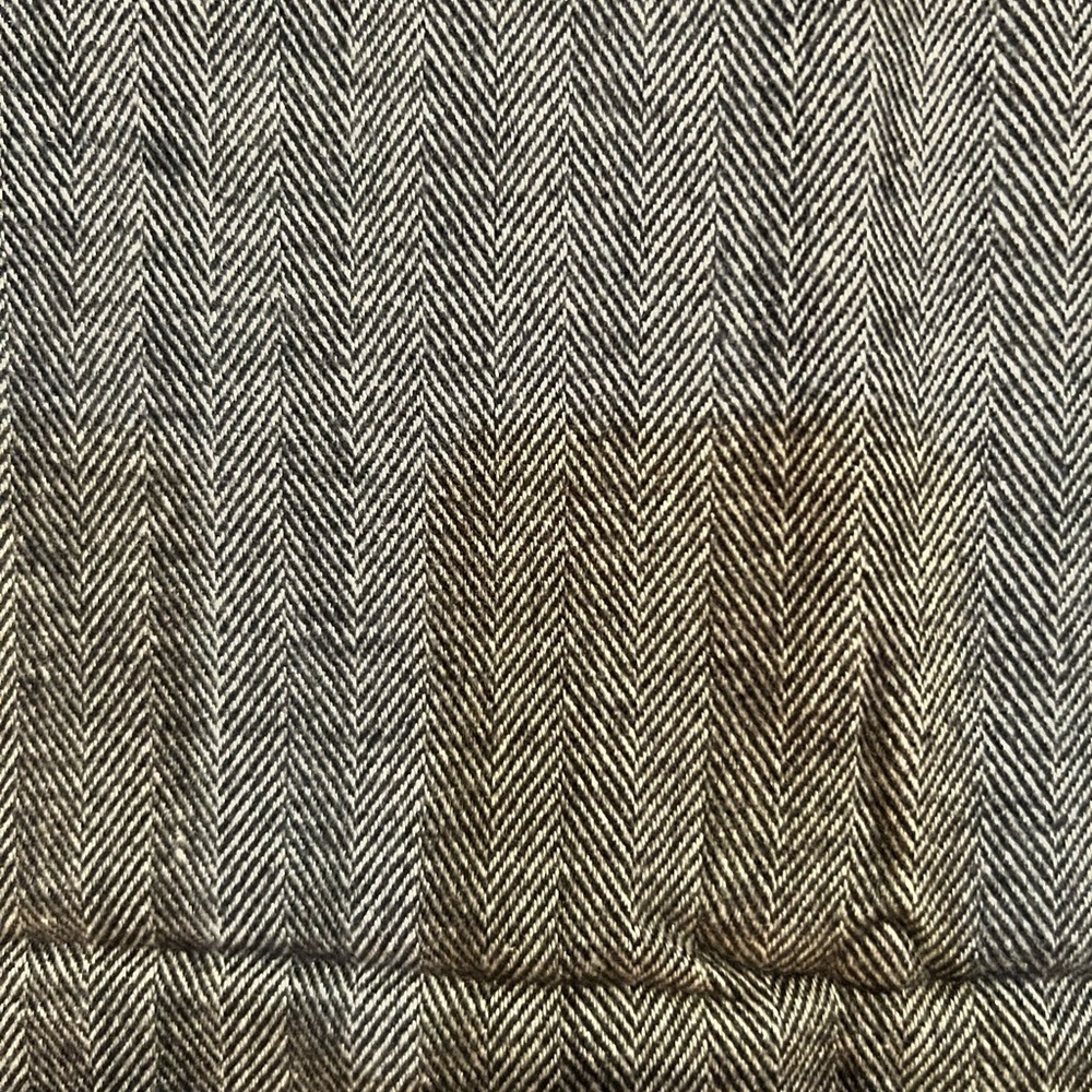New Gray Striped Scarf with Fringe 62” - Picture 3 of 3